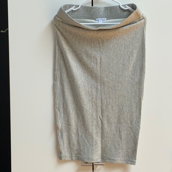 James Perse - Cotton Fleece Pencil Skirt - M/2 - Picture 2 of 6